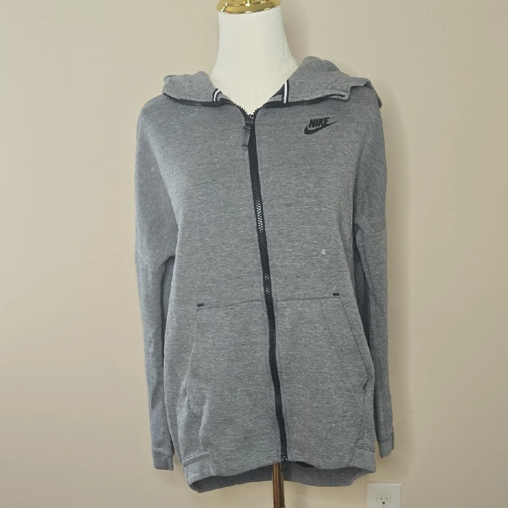 Nike‎ Dark Oversized High-Low Sweatshirt – XS, Sporty Athleisure Gym Essential